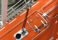 custom made model of Free Fall Liftboat with davit system